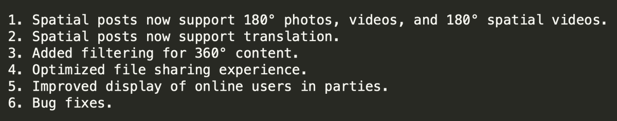 Hi, we've just released version 1.9.2 of inSpaze, with the following updates.
We sincerely appreciate the suggestions and feedback from Marcel, Steve, Xemlee, Vahe, 
Q, Endika, Robie, Rocky, and Mark. Thank you! #VisionPro #inspaze #spatial
