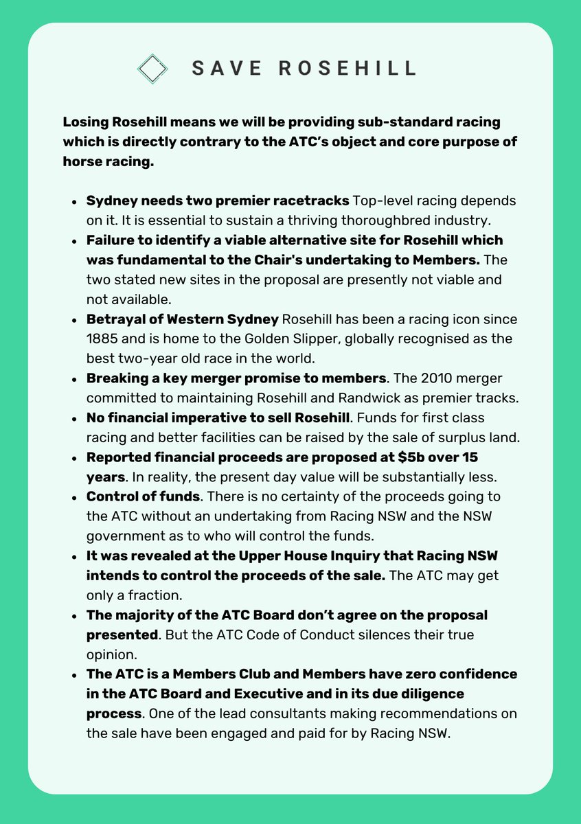The proposal from the ATC fails to provide Members with full transparency, accurate information and overall strategy to make an informed decision.

Members should VOTE NO to the proposed resolutions and demand accountability from the ATC Board and executive.

Here’s why ⬇️