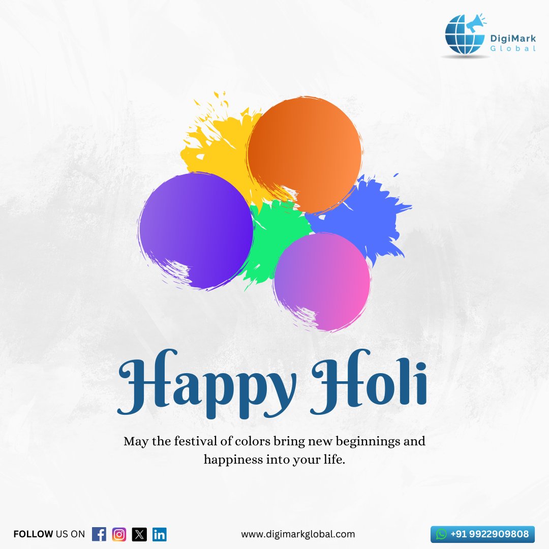 DigimarkGlobal's tweet photo. May your home and heart be filled with vibrance, positivity, and happiness this festive season. Enjoy the colors of celebration and togetherness!

#HappyHoli #FestivalOfColors https://t.co/NKBbErds7N