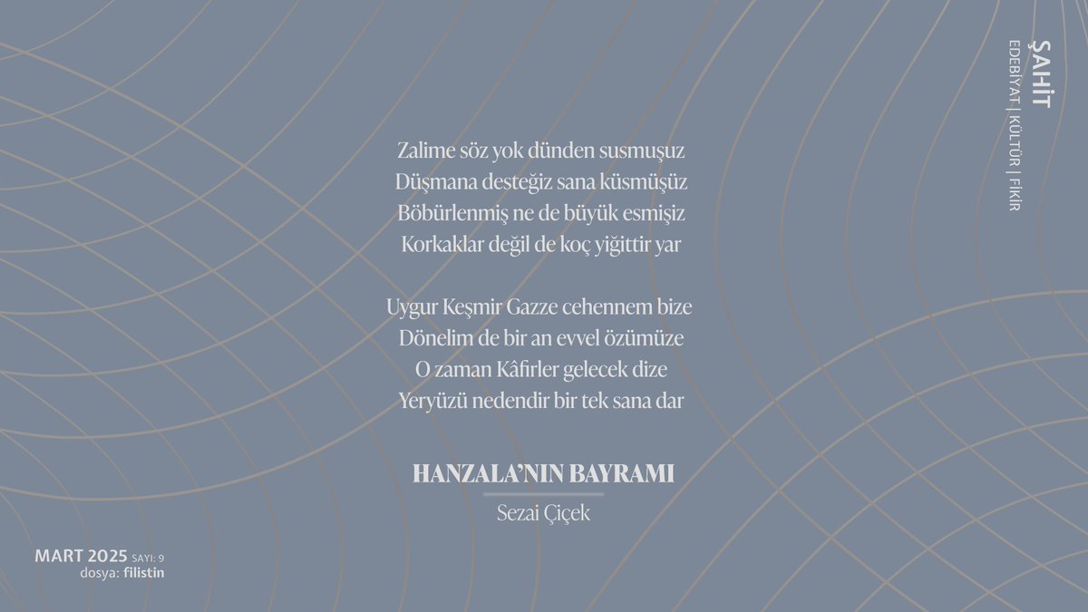 SahitDergisi's tweet photo. ▪️Sezai Çiçek 
▫️"Hanzala'nın Bayramı" https://t.co/G5hxLxXmfM