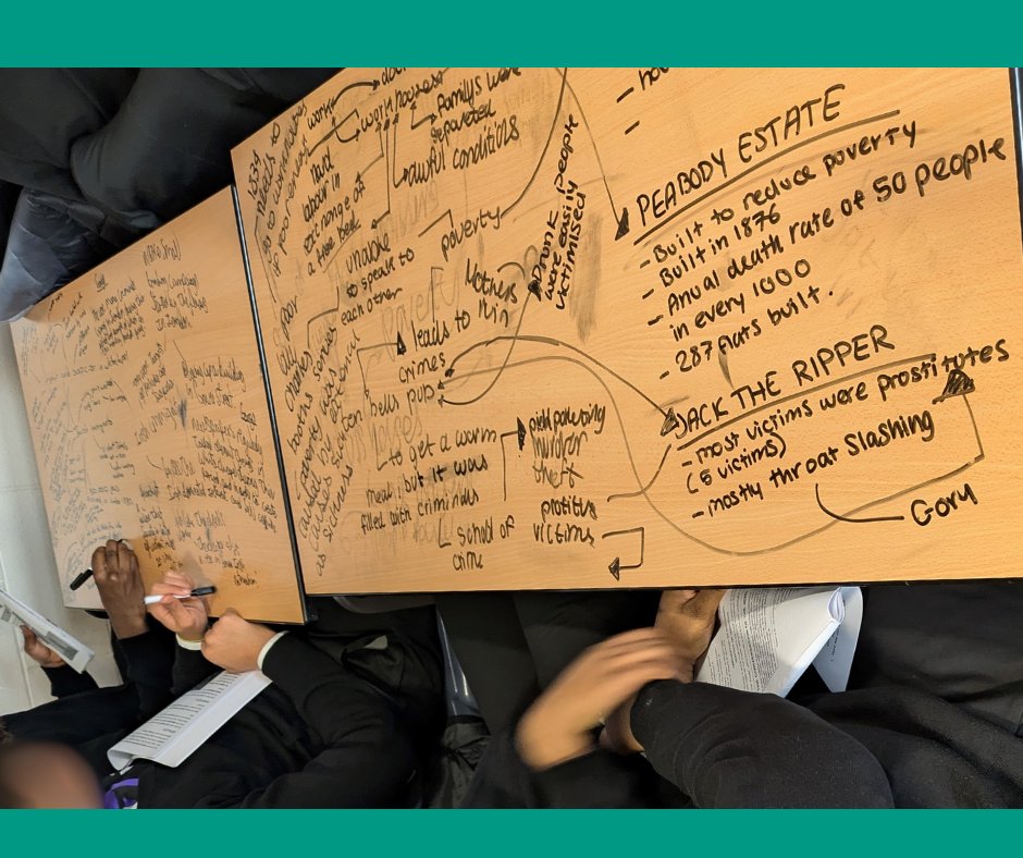 Outstanding effort and team work from the Year 10 Historians this week 👏🏽 #GCSEHistory #JackTheRipper #Whitechapel #Explore #Dream #Discover