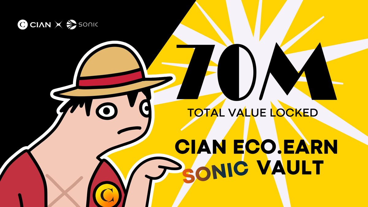 CIAN x Sonic Vault TVL just hit a thicc $70M+ 🚀

Wen green dildo chart ser? Soon™ 📈

yieldlayer.cian.app/eco-earn/sonic