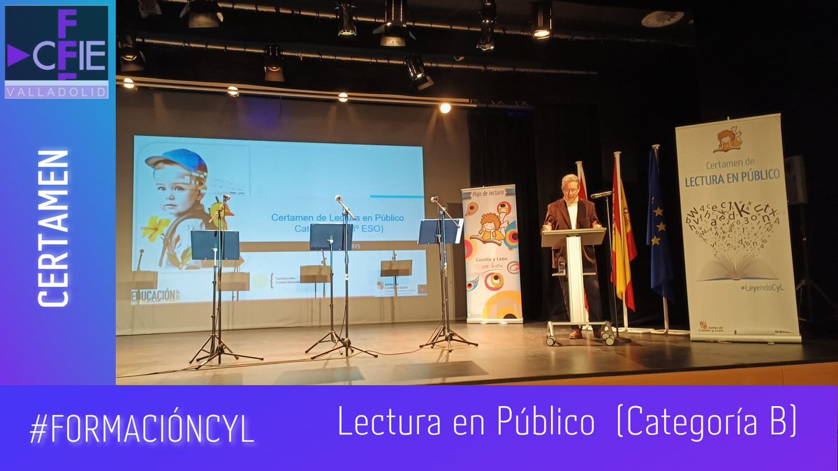 📚✨ Continúa el Certamen de #lecturaenpublicoCyL 
Hoy toca 𝗖𝗔𝗧𝗘𝗚𝗢𝗥𝗜́𝗔 𝗕:
alumnado de 3° ESO de 13 centros de Valladolid y provincia leerán textos en los que el agua tenga un papel relevante💦🎙️
¡¡Mucha suerte a todos los equipos!!
#LeyendoCyL <a href="/Hoy_Libro/">¡Hoy Libro!</a> <a href="/educacyl/">Educación JCyL</a>