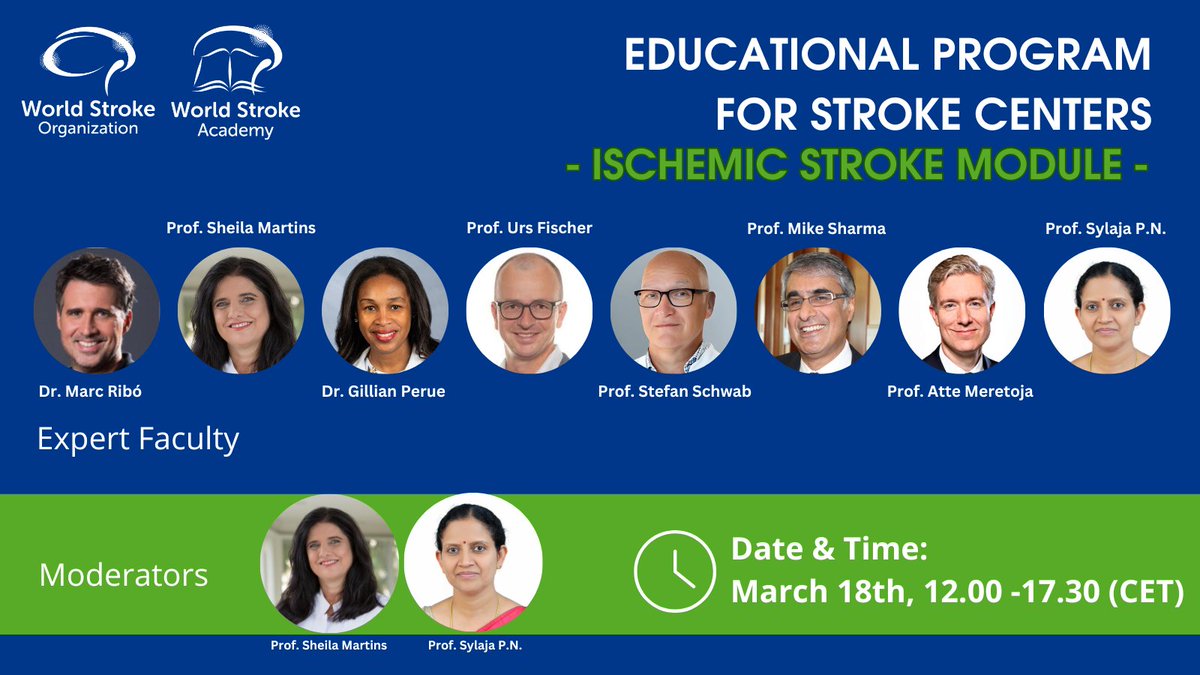 World Stroke Academy (@worldstrokeed) on Twitter photo 🚨Ischemic Stroke Module: Tuesday 18th of March!
Led by renowned experts this module offers a well-rounded educational experience for HCPs, from pre-hospital management to advanced treatment strategies.
💻Register here: us02web.zoom.us/webinar/regist…
#StrokeEducation <a href="/WorldStrokeOrg/">World Stroke Org</a> 🚨Ischemic Stroke Module: Tuesday 18th of March!
Led by renowned experts this module offers a well-rounded educational experience for HCPs, from pre-hospital management to advanced treatment strategies.
💻Register here: us02web.zoom.us/webinar/regist…
#StrokeEducation <a href="/WorldStrokeOrg/">World Stroke Org</a>