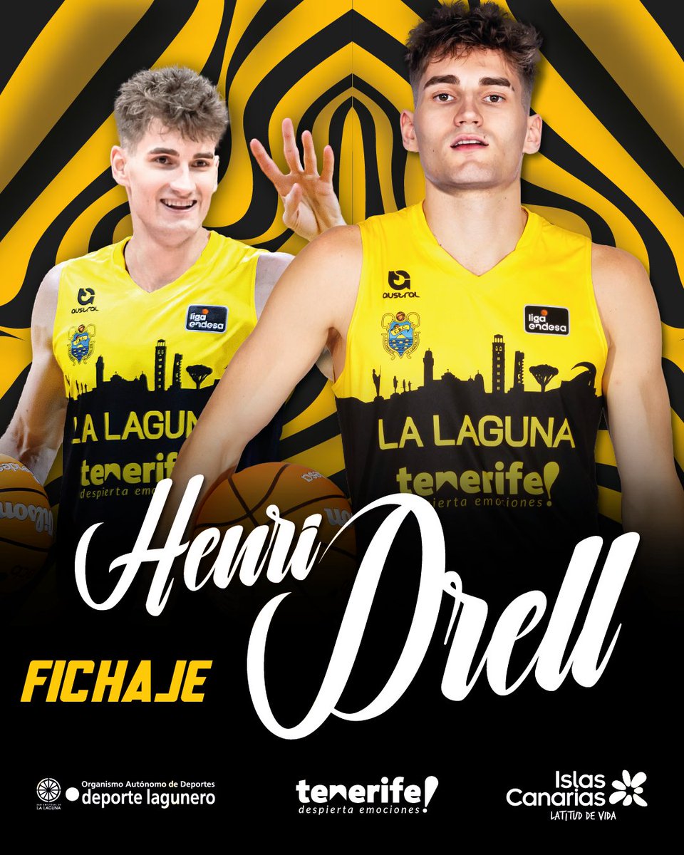 🖊️ ¡Nuevo miembro en la familia aurinegra!

La Laguna Tenerife <a href="/CB1939Canarias/">La Laguna Tenerife</a> se ha hecho con los servicios del estonio Henri Drell hasta final de temporada.

#LigaEndesa | #MercadoACB