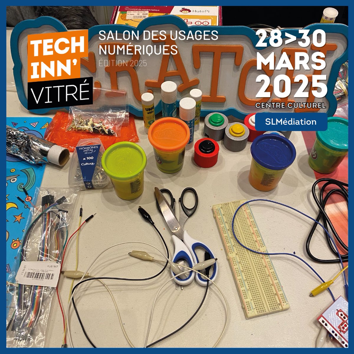 🎉 TECH INN’VITRÉ [J-15] - Découvrez la programmation ! 🎉
🚀 Makers Kids avec SLMédiation : l’univers de la robotique et du jeu ! 🤖🎮
📎 Plus d’infos sur : techinn.vitrecommunaute.bzh/sarah-lacaze-2/
#TIV25 #SLMédiation #MakersKids #Robotique #Programmation #Scratch #ÉducationLudique
