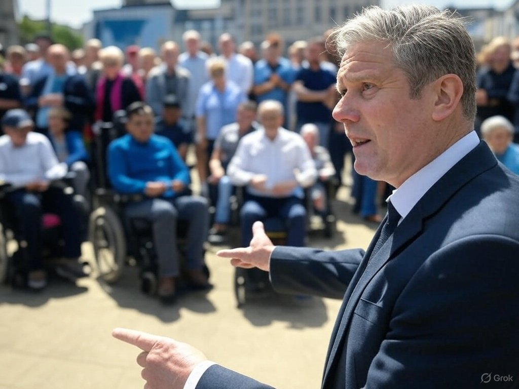 "Disabled people, get over there with the pensioners, you lot won't be getting any more money. Young people, I want you to die in a foreign war. The rest of you line up for assisted suicide."