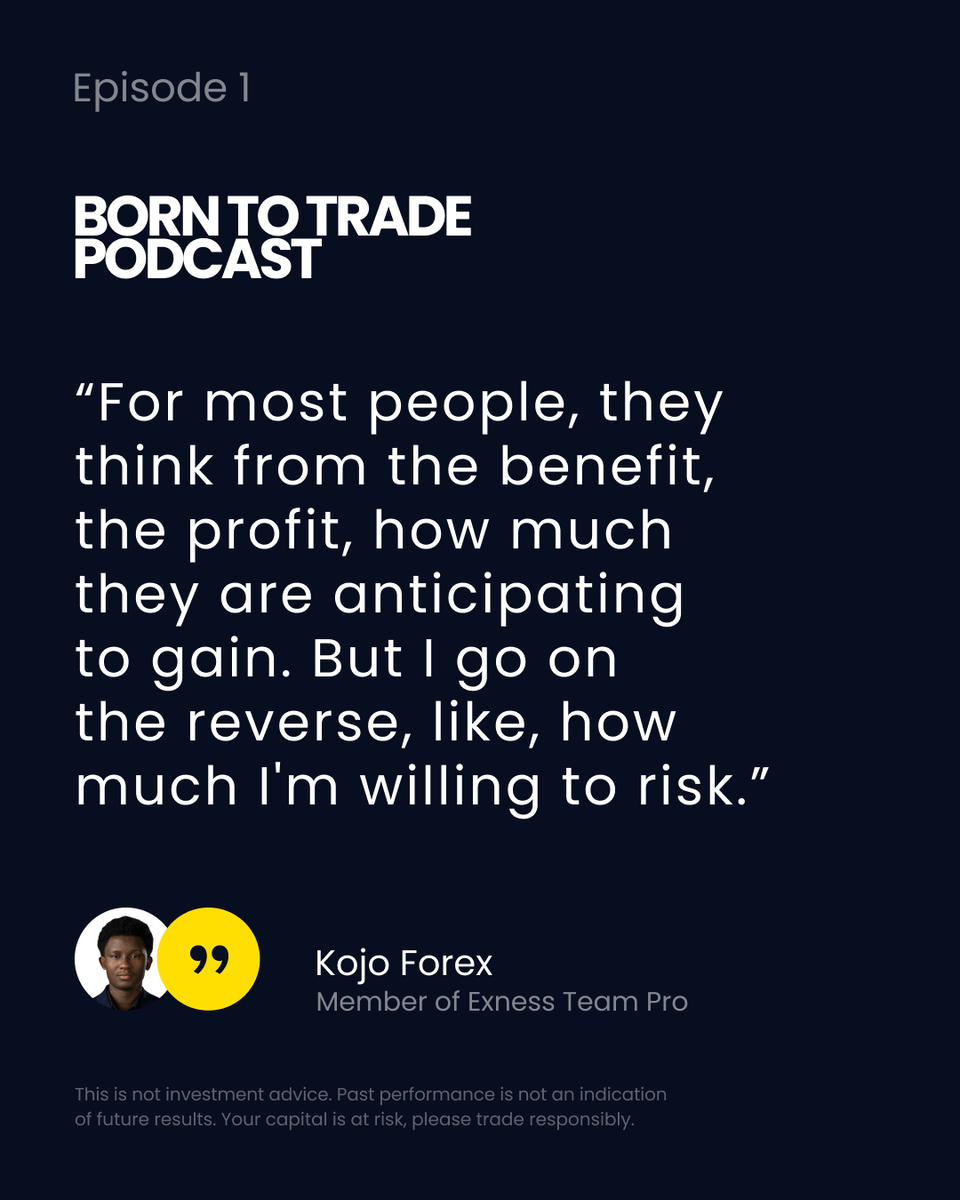 EXNESS's tweet photo. @KojoForex shares his trading approach and journey in the first episode of the Born to Trade podcast—from his first trade in 2012 to building the discipline that led to success.
Watch the full episode here: https://t.co/4eYPrZUSRS
#BornToTrade #ForexTrading #Exnessteampro https://t.co/raqsv7nzM6
