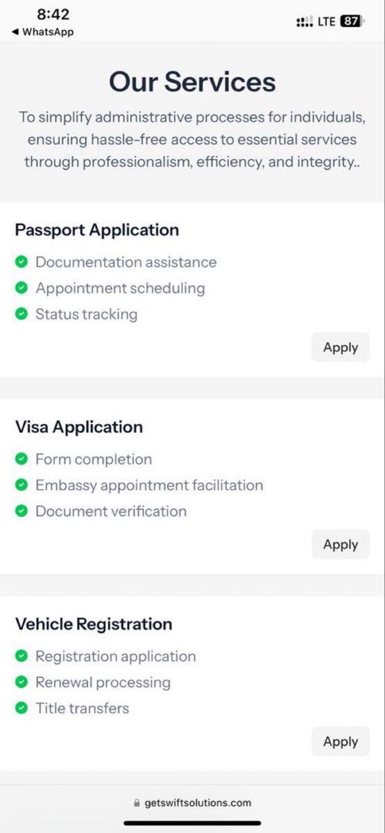 Tef_lon_don's tweet image. Swift Solutions is your trusted partner in handling administrative tasks such as passport applications, visa processing, land registration, business registration, and more. Passport applications have been made easier 
 #swiftsolutions