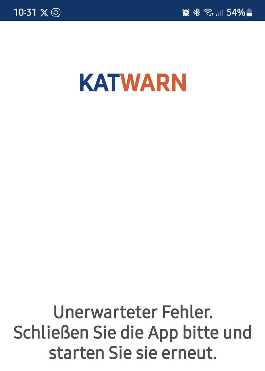 D_646_Hessen's tweet image. Katwarn hat nen Totalausfall. 
Cell-Broadcast ✅️
Sirenen ✅️
Katwarn ❌️
#Probealarm #Warntag