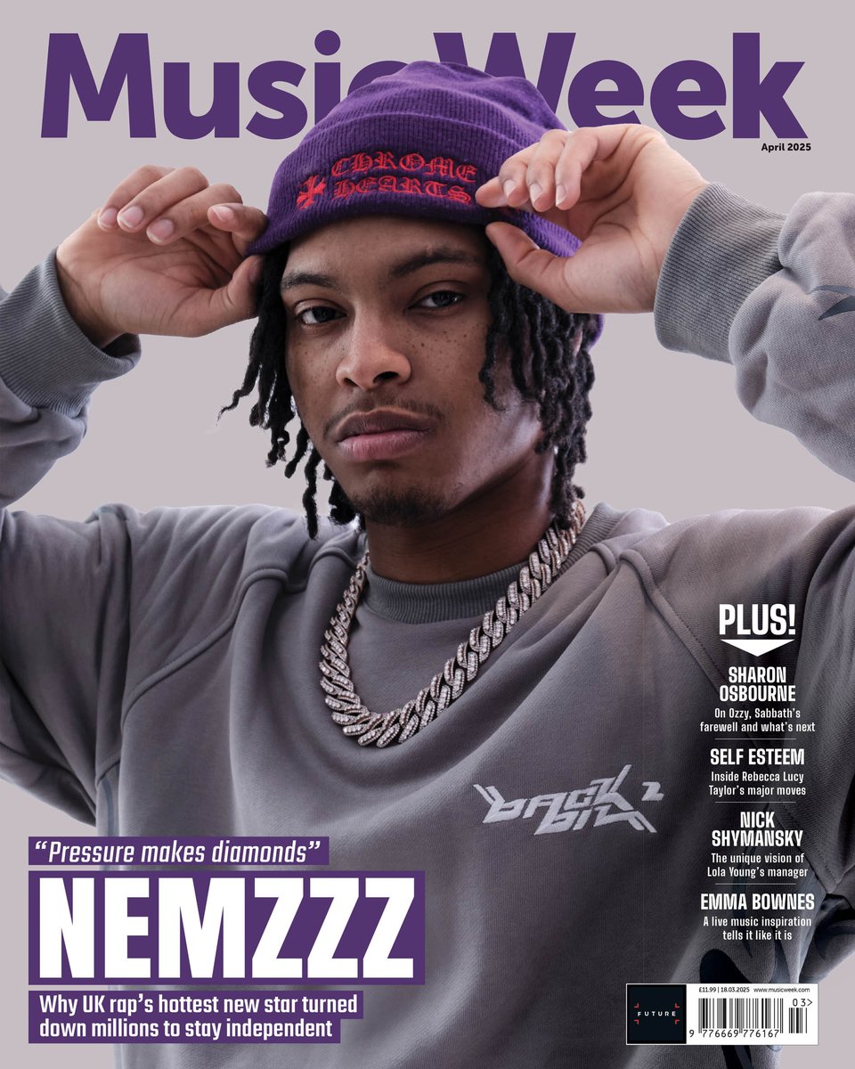Music Week (@musicweek) on Twitter photo Having turned down millions to stay independent, Nemzzz has become UK rap's hottest new star. The MC covers our new issue, joined by his team. Also inside: <a href="/MrsSOsbourne/">Sharon Osbourne</a>, Emma Bownes, <a href="/SELFESTEEM___/">Self Esteem</a>. <a href="/lolayounggg/">LOLA YOUNG</a> manager Nick Shymansky & more: musicweek.com/media/read/nem⦠#Nemzzz Having turned down millions to stay independent, Nemzzz has become UK rap's hottest new star. The MC covers our new issue, joined by his team. Also inside: <a href="/MrsSOsbourne/">Sharon Osbourne</a>, Emma Bownes, <a href="/SELFESTEEM___/">Self Esteem</a>. <a href="/lolayounggg/">LOLA YOUNG</a> manager Nick Shymansky & more: musicweek.com/media/read/nem⦠#Nemzzz