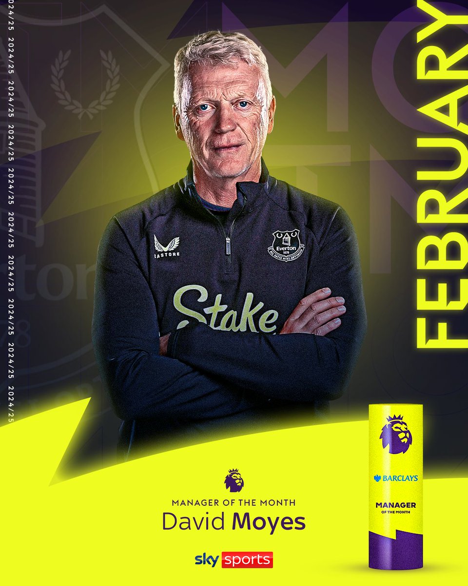 BREAKING: David Moyes has been named the Barclays Manager of the Month for February 🏆👔