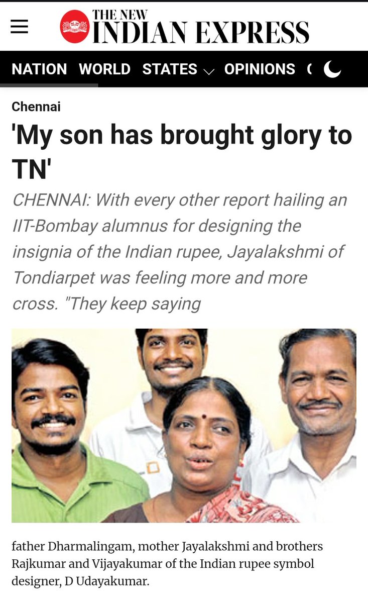 AskAnshul's tweet photo. He is Udaya Kumar Dharmalingam from Tamil Nadu, the designer of Indian rupee symbol ₹ in 2010.

At that time, his parents said that their son brought glory to Tamil Nadu. He is son of DMK leader N. Dharmalingam.

Today, DMK govt removed the Rupee symbol ₹ from the state budget. https://t.co/TD6GcZLUGE
