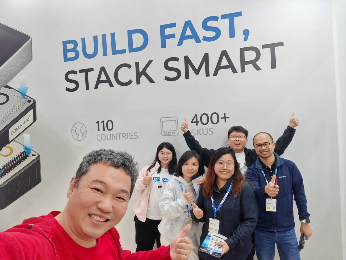 tks's tweet image. Seeed 朋友们来了！ #ew25
#embeddedworld2025 @seeedstudio @M5Stack @EspressifSystem 
Lets make the map SHENZHEN MAKERS ON EMBEDDED WORLD next time！