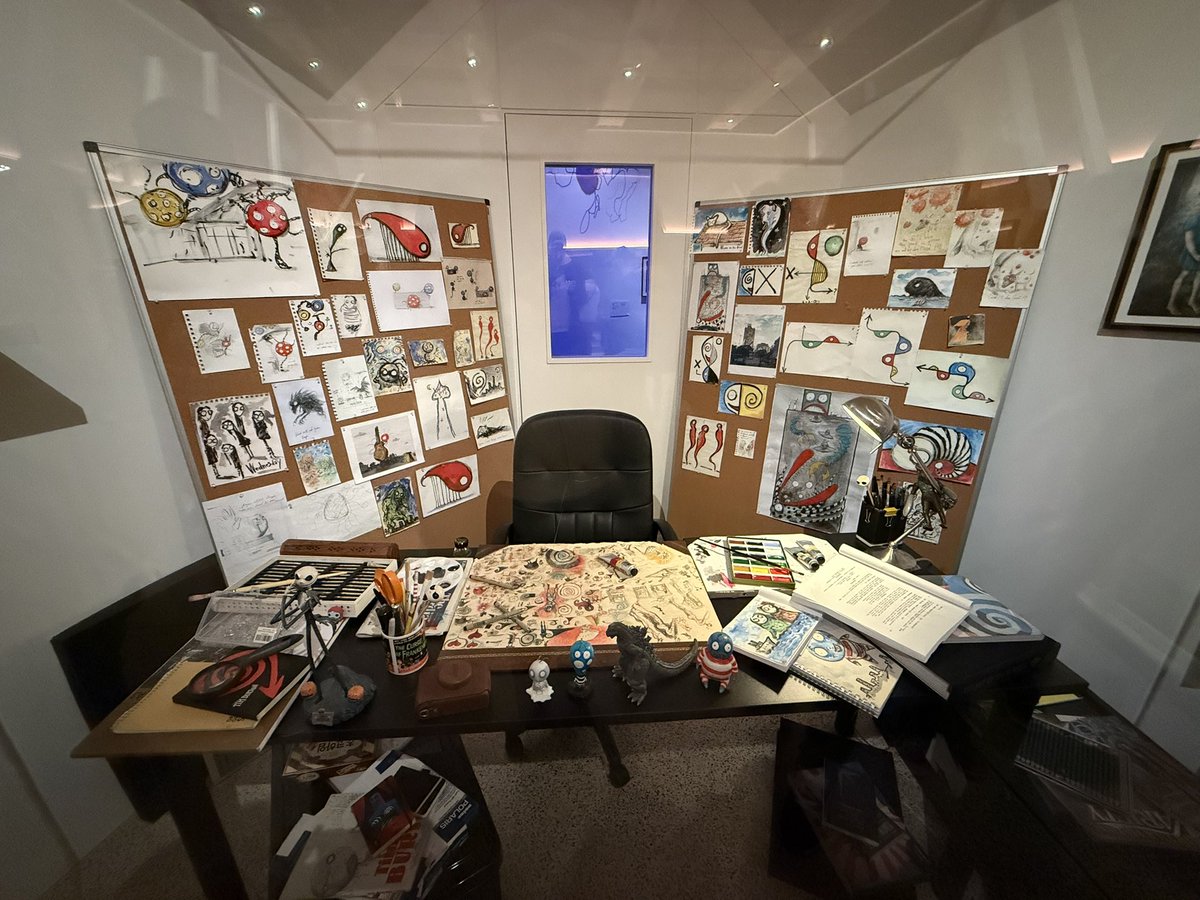 Spatchmo's tweet photo. The Tim Burton Exhibition at The Design Museum in Kensington! It was much more focussed on his Art than his Movies and was much more excellent for it! I can fully recommend! 4 pics are not enough. https://t.co/vnZHVoqNr5