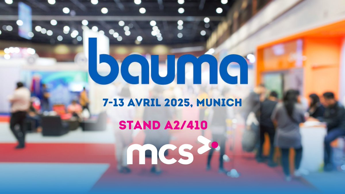 MCS_Logiciel's tweet image. ⏳ Bauma 2025 se rapproche à grands pas. 

Retrouvez-nous sur le stand A2/410 pour découvrir nos solutions conçues pour la #location de matériel de construction. 🏗️👷‍♂️

Nous avons hâte de vous y rencontrer. 🤝

#bauma2025 #Innovation #BTP #Construction #SalonProfessionnel