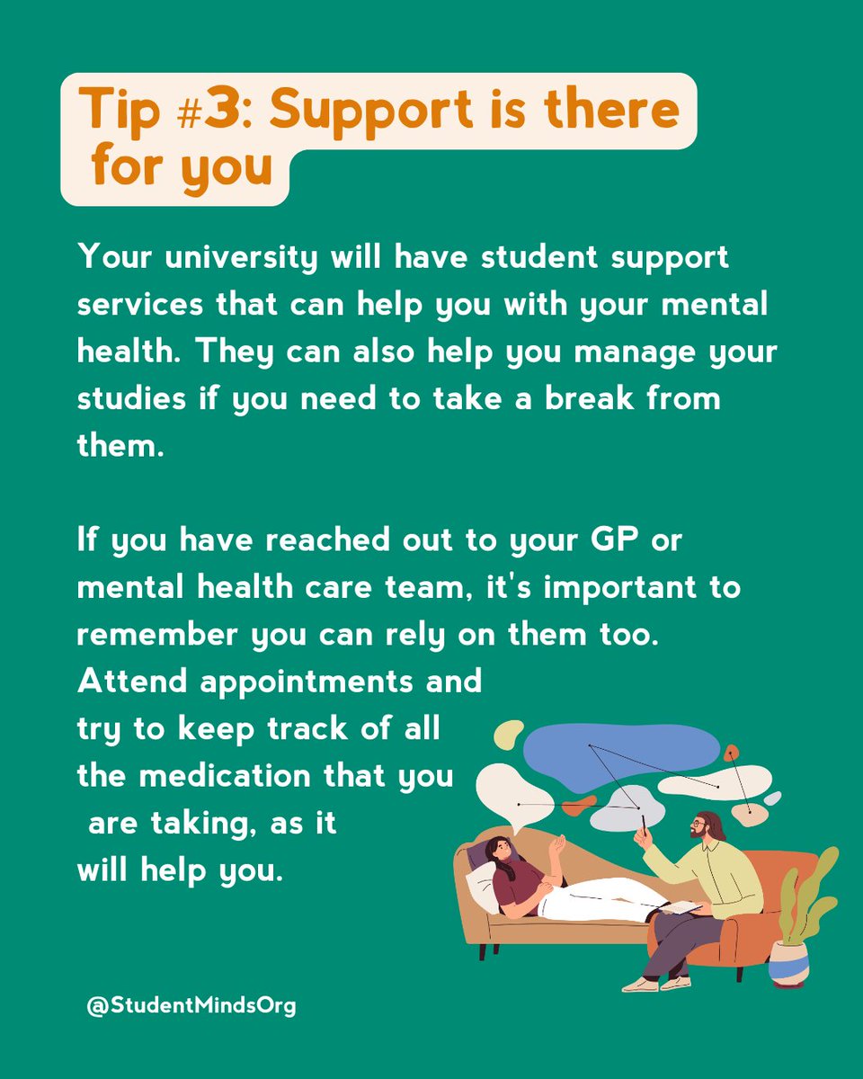1 in 4 students at university don’t know where to find support for their mental health. Let’s work together to ensure students know where to find advice by sharing this post today. 

Check out Student Space for more advice:  ow.ly/bugo50VgG8A

#UniMentalHealthDay
