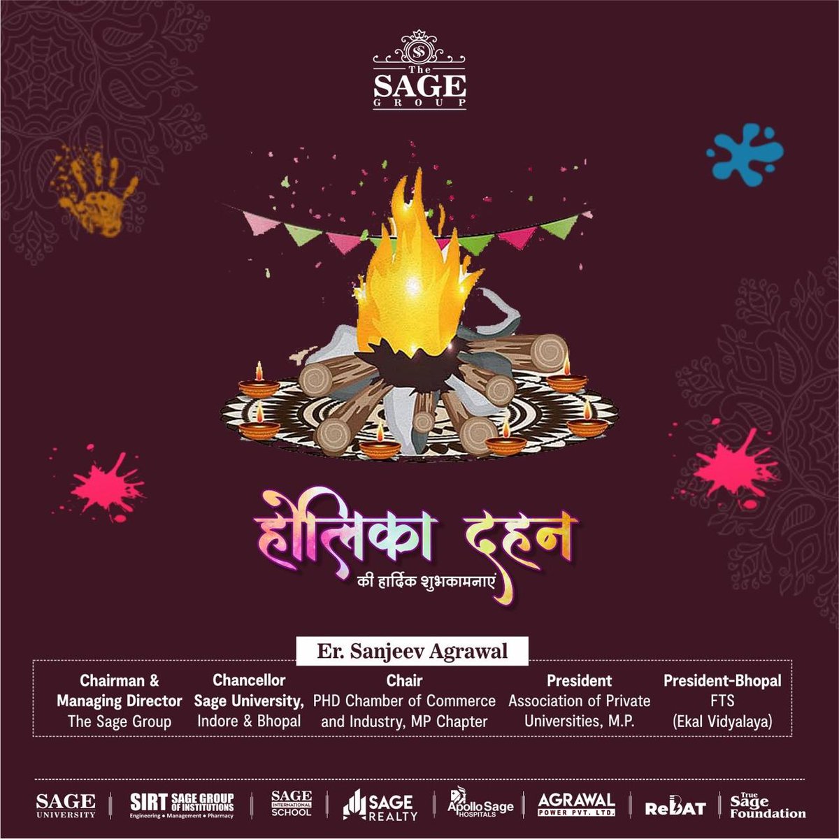 SIRT_BHOPAL's tweet image. होलिका दहन की हार्दिक शुभकामनाएँ! आइए इस पर्व पर सत्य, ज्ञान और सद्गुणों की रोशनी से अज्ञान और अंधकार को जलाएं।💫🌈

#HolikaDahan #TruthAndKnowledge #GoodnessPrevails #TheSageGroup #TheSageBhopal #Holi #Celeberation #Fun #Enjoy #colors