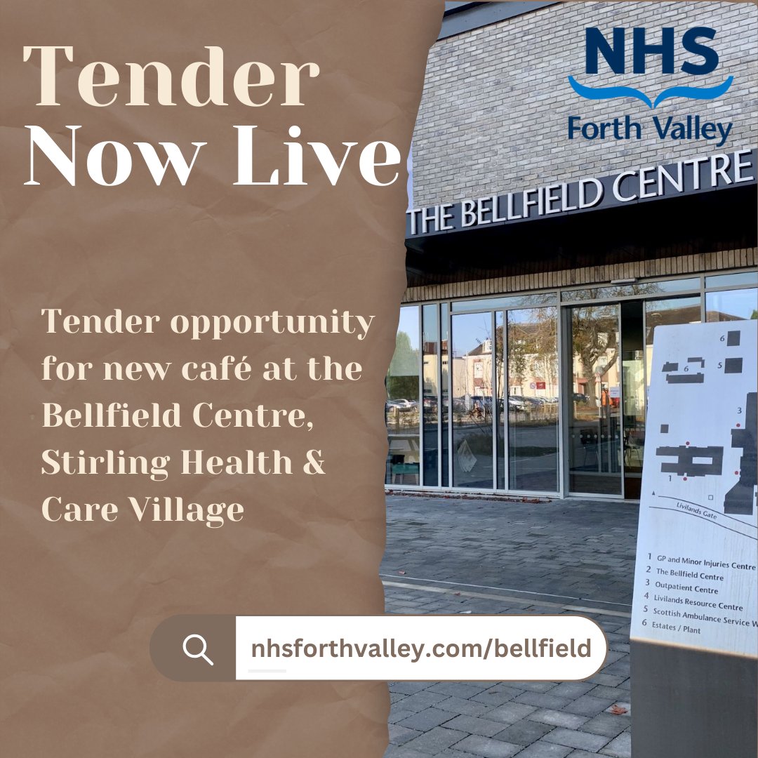 The tender for a new café at the Bellfield Centre, Stirling, is now live! We're keen to hear from local groups, social enterprises &amp; businesses interested in a social enterprise model. 

Apply by 7th April 2025
🔗publiccontractsscotland.gov.uk/search/show/se…