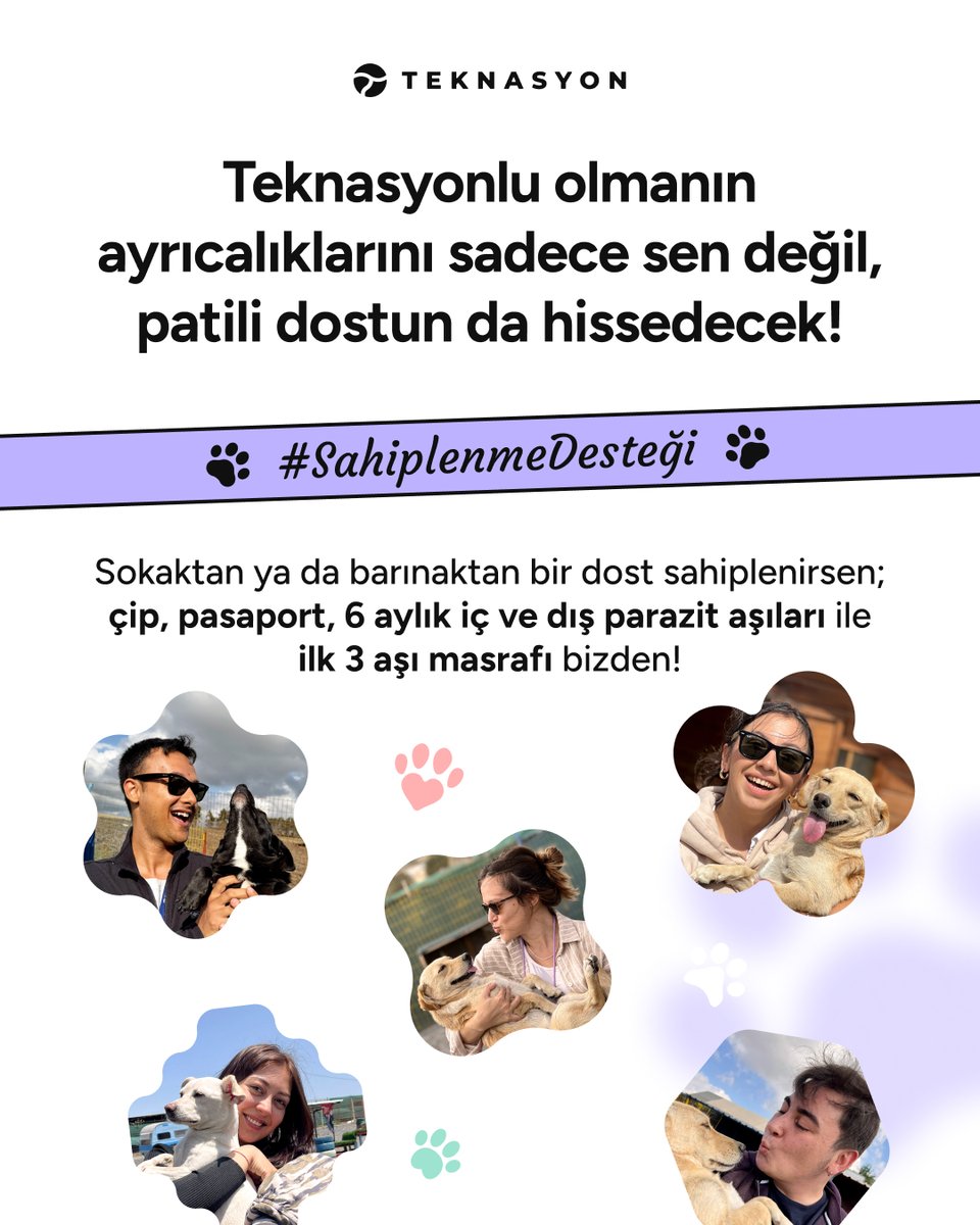 Sokaktan ya da barınaktan kurtarılan patili dostlarımıza yuva olan Teknasyonluların yanınızdayız! ❤️ 🐾 #SahiplenmeDesteği #Teknasyon