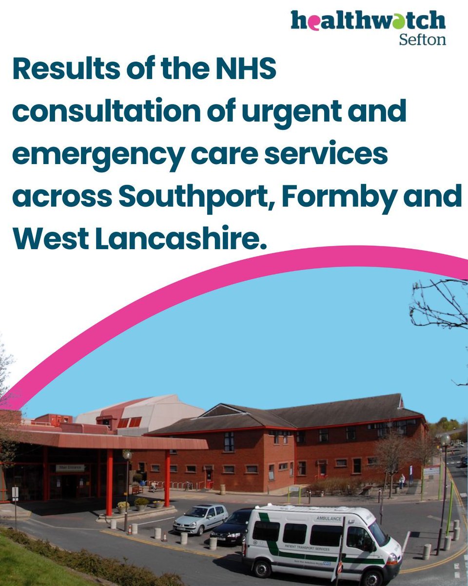 NHS update: what people told us and what next for urgent and emergency care services across Southport, Formby and West Lancashire. 

Read the report: healthwatchsefton.co.uk/news/nhs-updat…

#healthwatchsefton #crosby #sefton #formby #ainsdale #southport #netherton #litherland #bootle #maghull