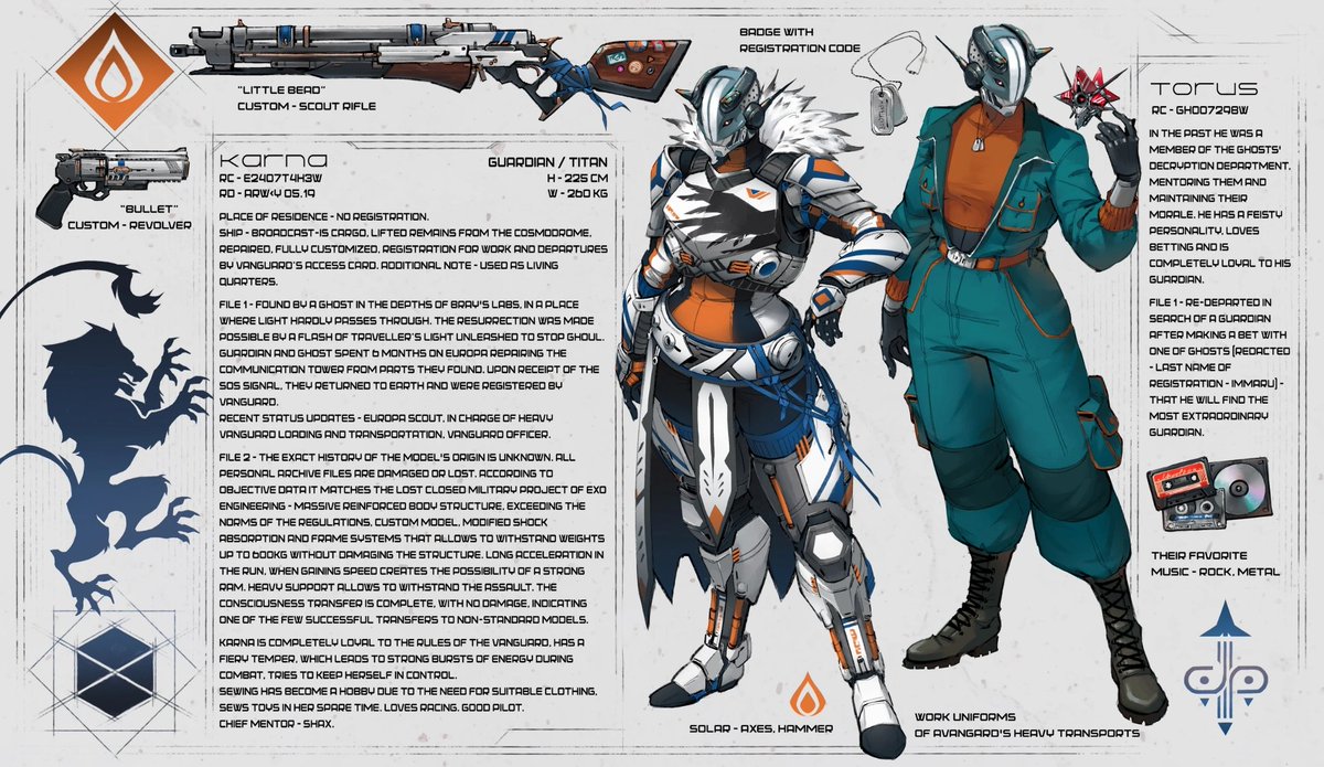 LordCheeese's tweet image. Finally finished this big ref for my girl, even tho it's just main information there 🙃 to reveal everything I'd need to wright down a lil book...

(P.s. Commissions would be open in few days with updated prices)
#Destiny2 #Destiny2art