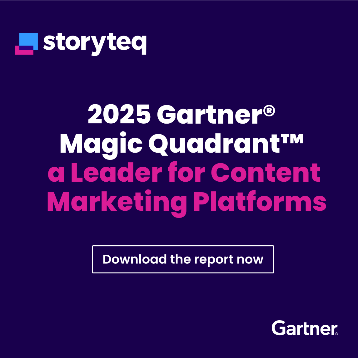 In the <a href="/Gartner_inc/">Gartner</a> Magic Quadrant™ for Content Marketing Platforms (CMP), Storyteq has been named a Leader in 2023, 2024, and now in 2025! 
 
Download the report here; hubs.ly/Q03bGlS10 
#Gartner #MagicQuadrant #Marketing #MarTech #CMP 
#CreativeAutomation #DAM