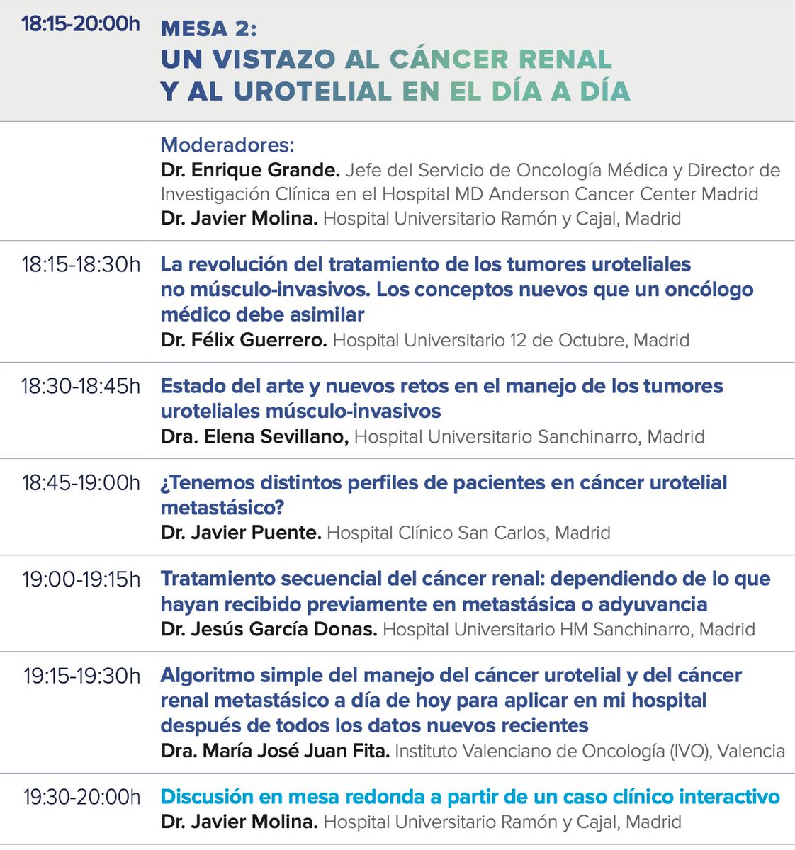OM3d (@om3d_) on Twitter photo 🔹 La mesa 2 del X Foro #OM3d "Un vistazo al cáncer renal y al urotelial en el día a día" estará moderada por los Dres. <a href="/drenriquegrande/">Enrique Grande</a> y <a href="/JaviMolinaC/">Javier Molina Cerrillo</a>
🗓 Reserva las fechas: 6, 7 y 8 de mayo de 2025 📷
✍️ Inscríbete aquí laoncologiaen3dias.com/registration.p…
#Oncología #CáncerdeVejiga 🔹 La mesa 2 del X Foro #OM3d "Un vistazo al cáncer renal y al urotelial en el día a día" estará moderada por los Dres. <a href="/drenriquegrande/">Enrique Grande</a> y <a href="/JaviMolinaC/">Javier Molina Cerrillo</a>
🗓 Reserva las fechas: 6, 7 y 8 de mayo de 2025 📷
✍️ Inscríbete aquí laoncologiaen3dias.com/registration.p…
#Oncología #CáncerdeVejiga