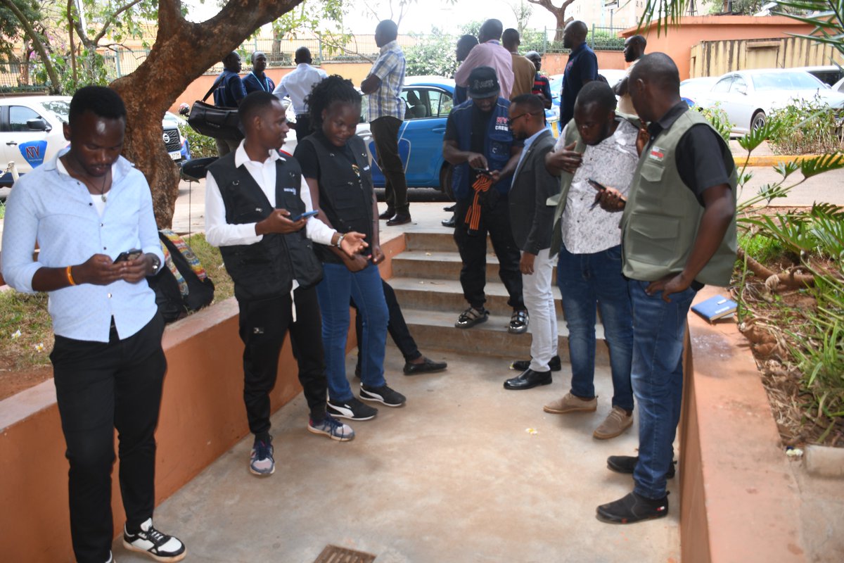 Daily Monitor (@dailymonitor) on Twitter photo Some of the Nation Media Group-Uganda journalists gathered at <a href="/ntvuganda/">NTV UGANDA</a> offices at Serena Hotel after being evacuated from Kawempe North, Kampala following security brutality and arrest of several colleagues who were covering Kawempe North MP by-election on March 13, 2025.
Three Some of the Nation Media Group-Uganda journalists gathered at <a href="/ntvuganda/">NTV UGANDA</a> offices at Serena Hotel after being evacuated from Kawempe North, Kampala following security brutality and arrest of several colleagues who were covering Kawempe North MP by-election on March 13, 2025.
Three