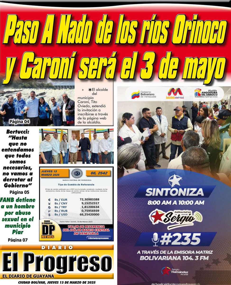 alejandroj858's tweet photo. Buenos días ☀️ 

Portada y contraportada del diario El Progreso en el estado Bolívar #Venezuela https://t.co/sJnHDWHwOL