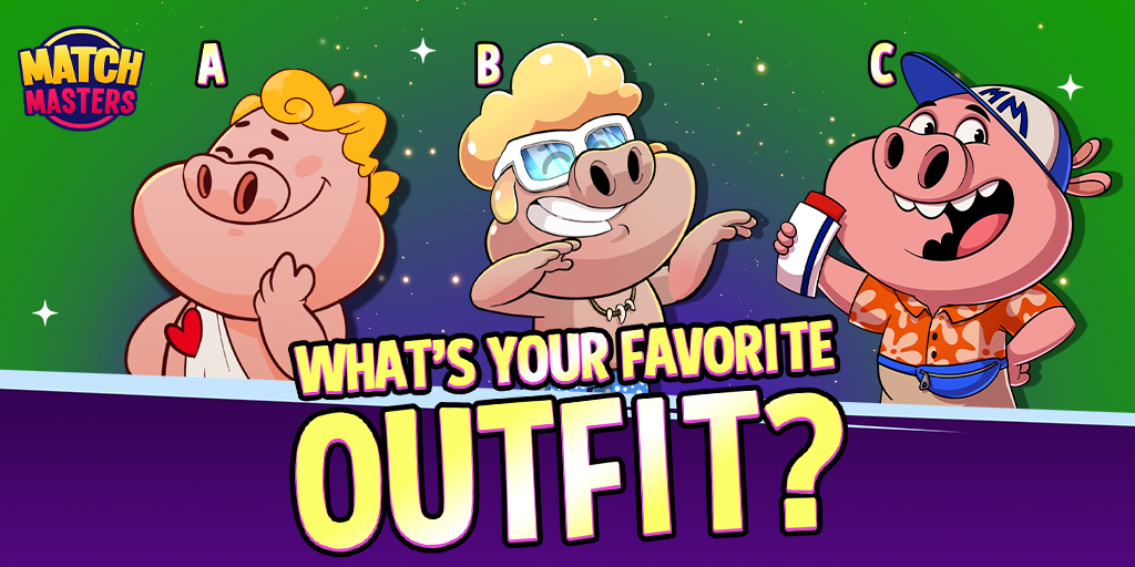 match_masters's tweet image. 3x SUPER SPINS UP FOR GRABS! 👀
Piggy rocks every outfit but which one is your favorite?💃
Tell us below for the chance to WIN! Don&apos;t forget to include your player ID!

#matchmasters