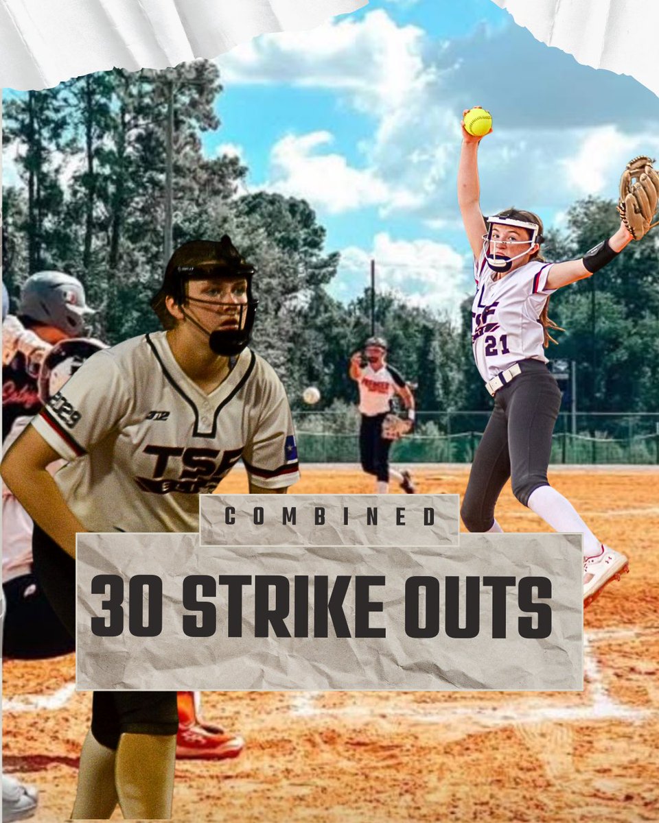 Last weekend our pitchers did their thing in the circle, totalling 30 combined strikeouts‼️‼️

#9 Mya Leatherman (2029)
#21 Kenna Buik (2030)
#38 Taylynn Benavides