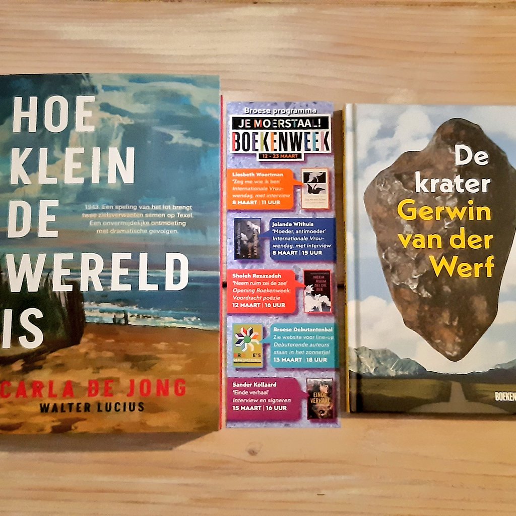 Had veel eerder naar de echte boekhandel over moeten stappen. Net dit keurig verzorgde pakketje leesvoer van <a href="/Broese_utrecht/">Broese</a> mogen ontvangen. Veel dank! #ZinIn #BoekenWeek #BoekenWeekGeschenk