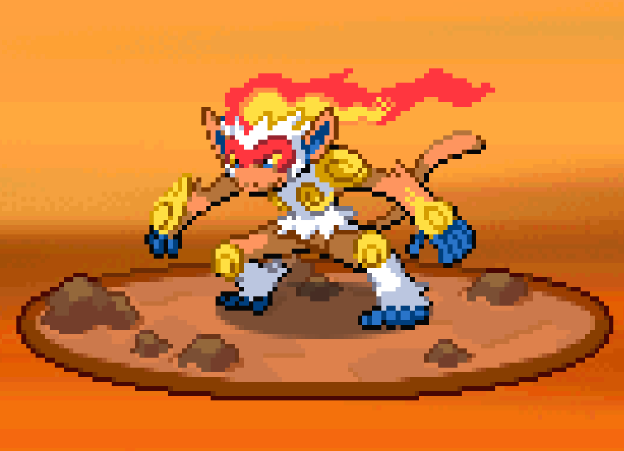 sprites_pkmn's tweet image. Infernape, from Pokemon Diamond and Pearl (2006)