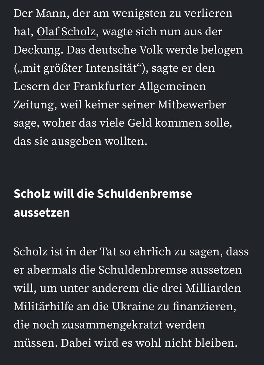 Erinnert sich noch jemand an den Auftritt von Olaf #Scholz bei den Kollegen der FAZ? Er warf damals v.a. der Union vor, die Bevölkerung im Wahlkampf zu belügen. Aussagen, die heute in einem anderen Licht erscheinen.