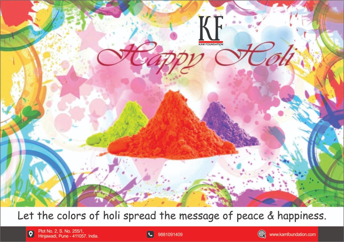 Kam Foundation (@kam_foundation) on Twitter photo Happy Holi !
From - Team Kam Foundation Happy Holi !
From - Team Kam Foundation