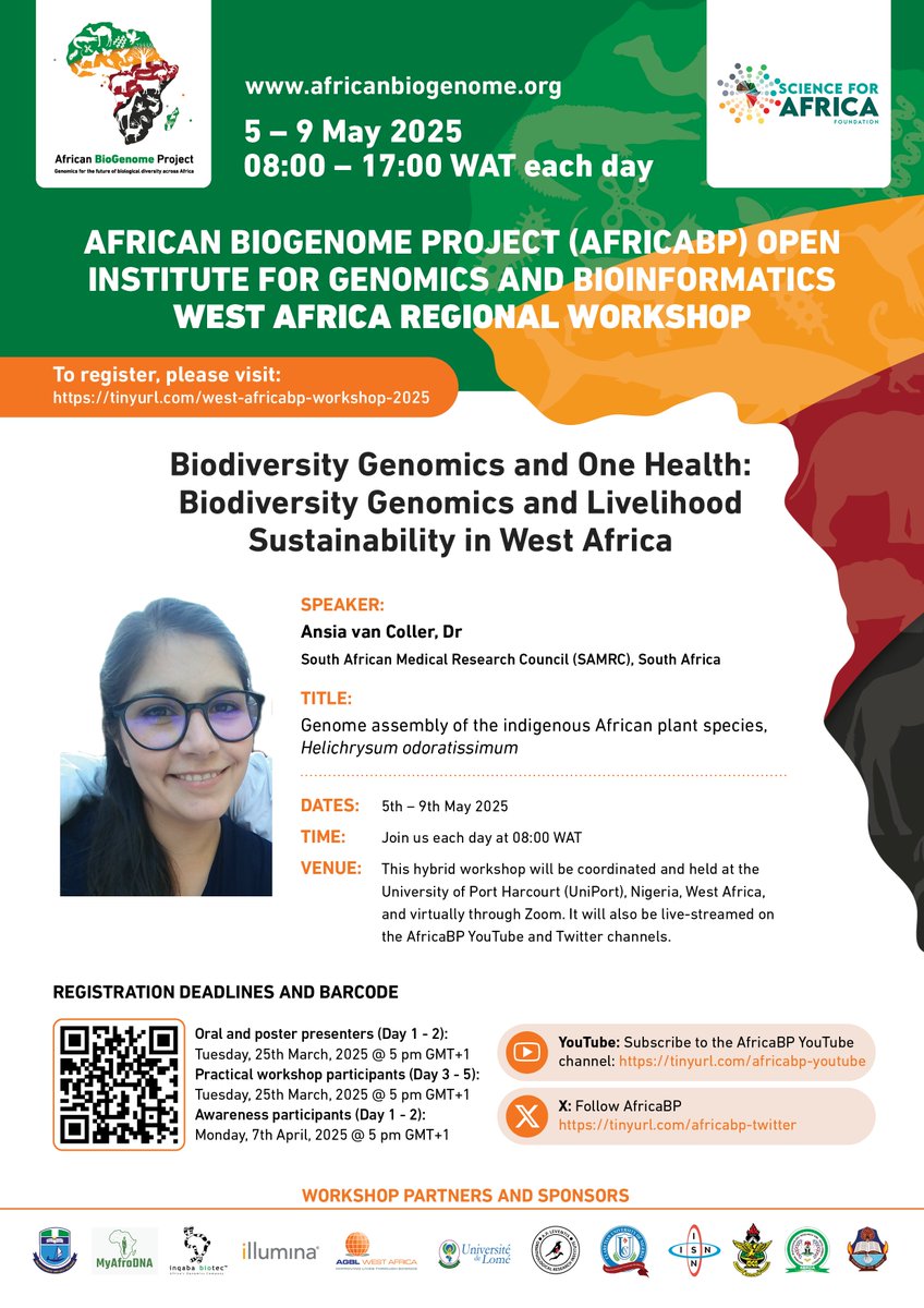 To register, please visit:
tinyurl.com/west-africabp-…

Speaker alert: Ansia van Coller, Dr
South African Medical Research Council (SAMRC), South Africa

Ansia van Coller
<a href="/CraigKinnear2/">Craig Kinnear</a>  
<a href="/MRCza/">SAMRC</a>