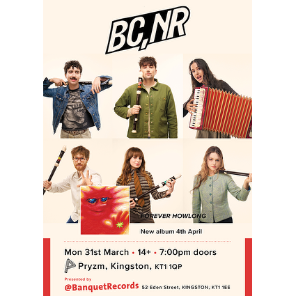 BanquetRecords's tweet photo. 🎤 BLACK COUNTRY, NEW ROAD 🪗

with new album Forever Howlong coming in early April, Black Country, New Road return to Pryzm later this month for a live show in celebration of the record 
https://t.co/VQ14VtAu2r