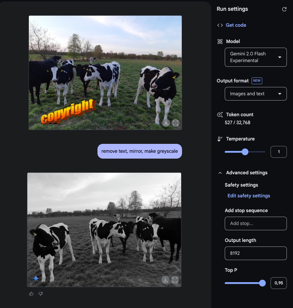 New Gemini 2.0 Flash is an actual natural language image editor