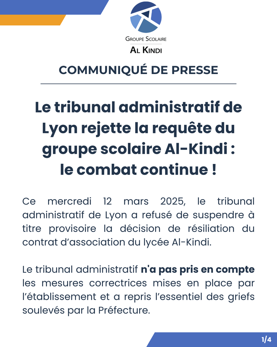 alkindi_GS's tweet photo. LE COMBAT CONTINUE POUR AL-KINDI

Restons soudés et unis face à cette islamophobie d'État, on ne lâche rien ! ✊🏻

Écrivons l'histoire ensemble : https://t.co/nWXVbHJB4h https://t.co/2yp6Ucf0QS