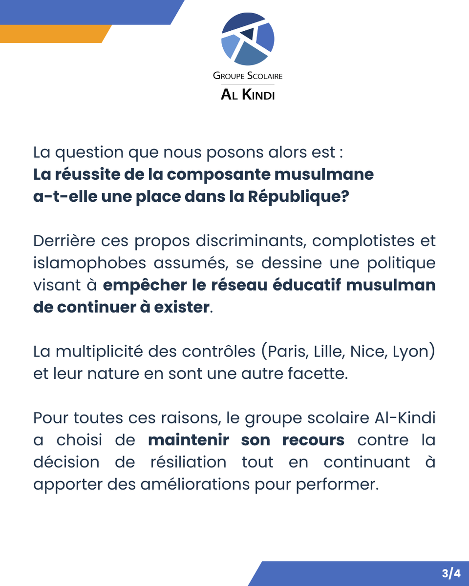 alkindi_GS's tweet photo. LE COMBAT CONTINUE POUR AL-KINDI

Restons soudés et unis face à cette islamophobie d'État, on ne lâche rien ! ✊🏻

Écrivons l'histoire ensemble : https://t.co/nWXVbHJB4h https://t.co/2yp6Ucf0QS
