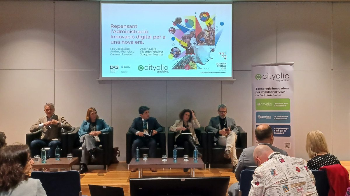 AOC (@consorciaoc) on Twitter photo És el torn de la sessió del #CGD2025: "Repensant l'Administració: Innovació digital per a una nova era"
📍Sala B
🗣️Amb <a href="/MiquelEstape/">Miquel Estapé</a>, <a href="/andreufrancisco/">Andreu Francisco</a>, <a href="/carmenlavado74/">Carmen Lavado</a>, <a href="/ascenmoro/">Ascen Moro</a>, Alvaro Perera, <a href="/ricardopenalver/">Ricardopenalver</a>, Joaquim Mestres i <a href="/joanfont13/">Joan Font</a>
<a href="/ecityclic/">ecityclic</a> És el torn de la sessió del #CGD2025: "Repensant l'Administració: Innovació digital per a una nova era"
📍Sala B
🗣️Amb <a href="/MiquelEstape/">Miquel Estapé</a>, <a href="/andreufrancisco/">Andreu Francisco</a>, <a href="/carmenlavado74/">Carmen Lavado</a>, <a href="/ascenmoro/">Ascen Moro</a>, Alvaro Perera, <a href="/ricardopenalver/">Ricardopenalver</a>, Joaquim Mestres i <a href="/joanfont13/">Joan Font</a>
<a href="/ecityclic/">ecityclic</a>