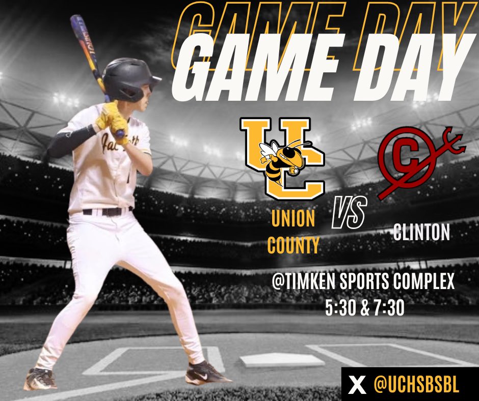 Union County Baseball (@uchsbsbl) on Twitter photo GAME DAY!!!! We’re at it again tonight with another JV/Varsity double header. 5:30 and 7:30 at Timken Sports Complex. Come out and support The Jackets as we take on <a href="/ClintonBSBL/">Clinton Baseball</a> !! ⚾️🐝 GAME DAY!!!! We’re at it again tonight with another JV/Varsity double header. 5:30 and 7:30 at Timken Sports Complex. Come out and support The Jackets as we take on <a href="/ClintonBSBL/">Clinton Baseball</a> !! ⚾️🐝