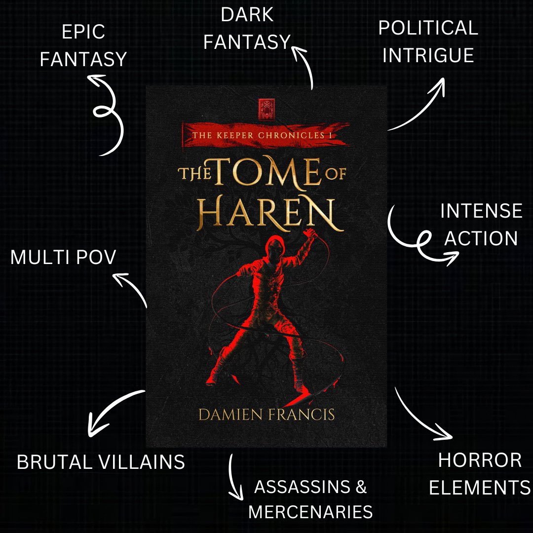 DamienFrancisA1's tweet image. What do you like? A spoonful of Epic Fantasy? A dash of Horror? A sprinkle of Brutal Villains? A pinch of Political Intrigue? A taste of Rag-Tag Heroes? 
Maybe you should give my book a read ;)

ARCs available now!
Sign up link in bio
Releasing April 30th!