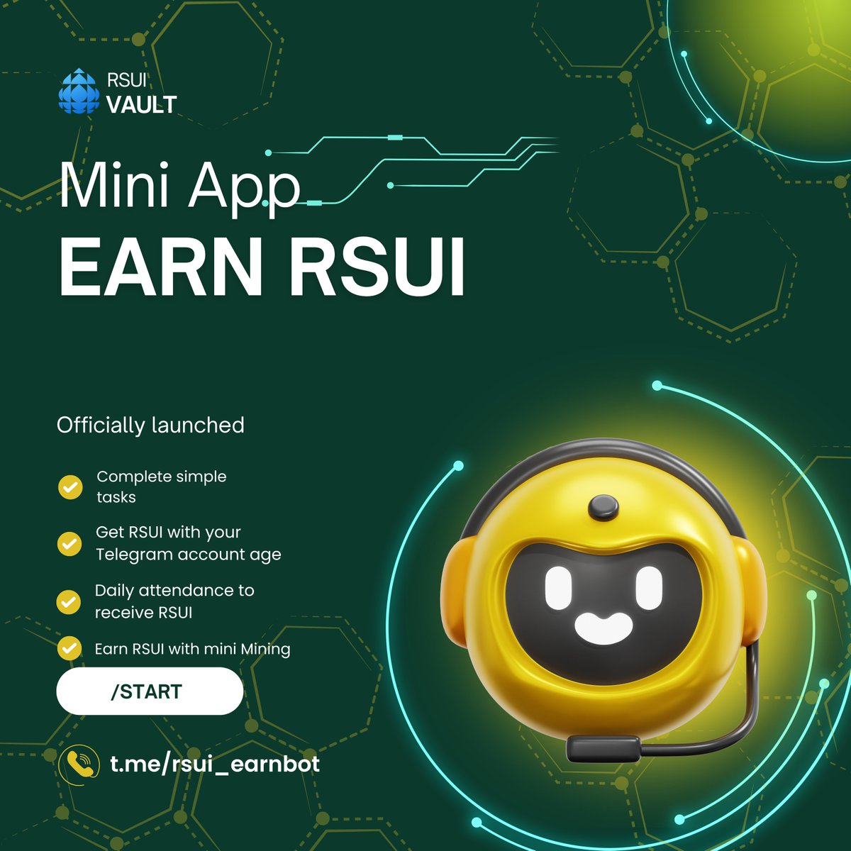 🚀 ANNOUNCEMENT: RSUI BOT EARN AIRDROP IS LIVE!  

💥💥Get RSUI Now t.me/rsui_earnbot/a…

Dear #RSUI Community,

We are excited to announce the Bot Earn Airdrop event, exclusively for the RSUI community, with a total reward pool of 1 million RSUI! 🎁✨

🔹 $RSUI is now listed