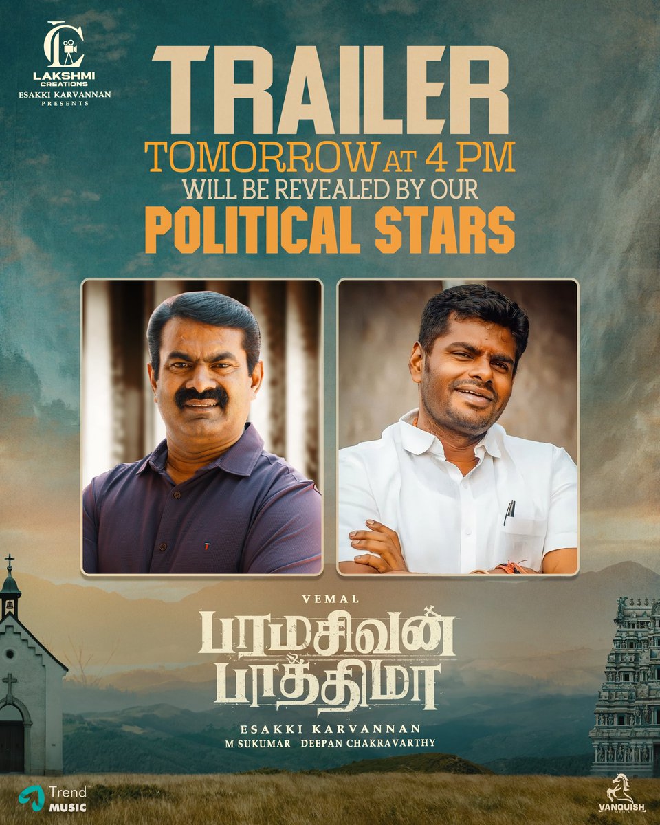 director esakki (@director_esakki) on Twitter photo Political stars <a href="/SeemanOfficial/">சீமான்</a> & #Annamalai to release the Trailer of <a href="/director_esakki/">director esakki</a> directorial <a href="/ActorVemal/">Actor Vemal</a> starring #ParamasivanFathima on March 14 (Friday), Tomorrow at 04.00 PM
Produced & Directed by <a href="/LCMOVIES_2006/">LCMovies_2006</a> <a href="/director_esakki/">director esakki</a>
#Vemal34 #Chayadevi #VimalRaj Political stars <a href="/SeemanOfficial/">சீமான்</a> & #Annamalai to release the Trailer of <a href="/director_esakki/">director esakki</a> directorial <a href="/ActorVemal/">Actor Vemal</a> starring #ParamasivanFathima on March 14 (Friday), Tomorrow at 04.00 PM
Produced & Directed by <a href="/LCMOVIES_2006/">LCMovies_2006</a> <a href="/director_esakki/">director esakki</a>
#Vemal34 #Chayadevi #VimalRaj