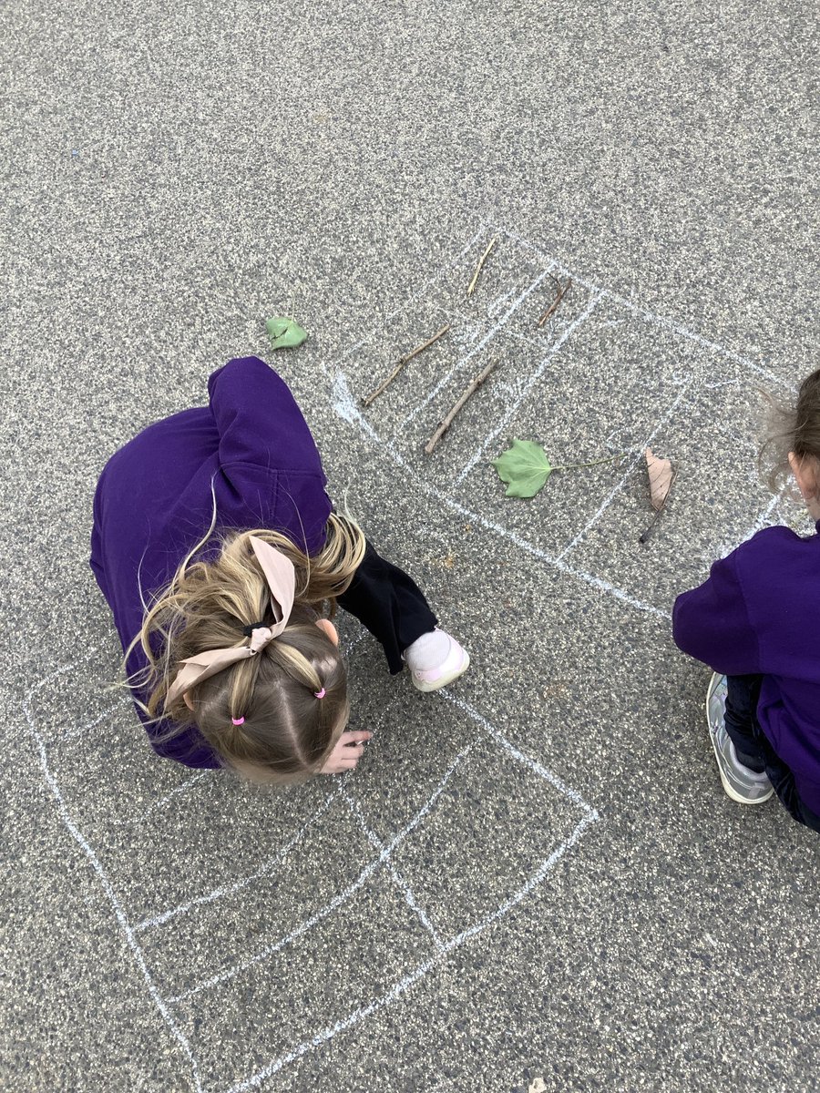 Year 1 having been counting in tens today using natural resources.