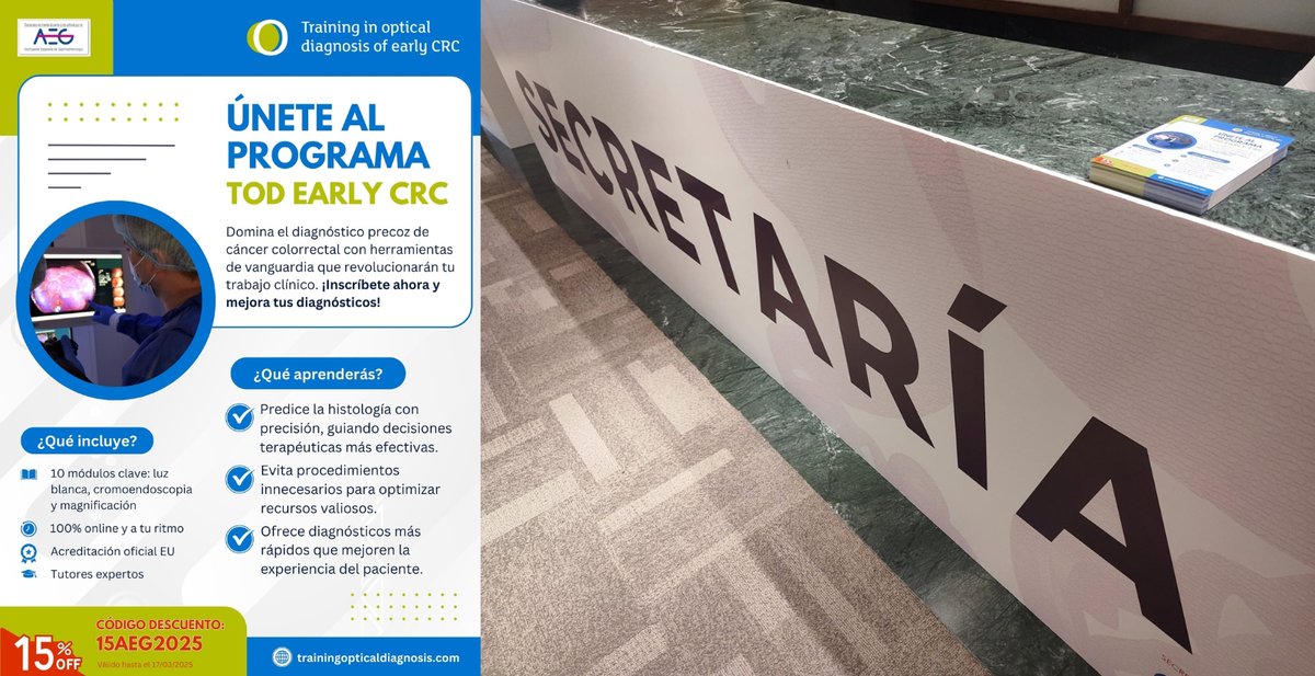 Si estás en #AEG2025 <a href="/aegastro/">Aegastro</a>, pásate por Secretaría y descubre esto! 👀✨

Te ayudamos a destacar en el diagnóstico óptico precoz del cáncer colorrectal 🚀🔎

¡No te lo pierdas! 👇👇👇