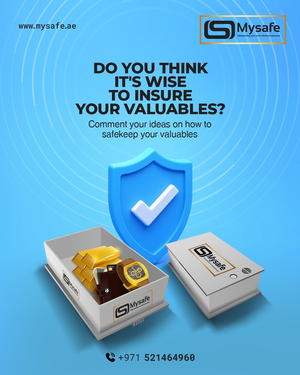 MySafeDubai's tweet image. Smart minds think ahead! Tell us how you safeguard your valuables.

☎️ +971 52 146 4960
📌 Visit mysafe.ae

#SmartMinds #ValuableProtection #SafetyFirst #SecureYourAssets #ThinkAhead #HomeSecurity #WealthManagement #FuturePlanning #uae #dubai #Mysafe