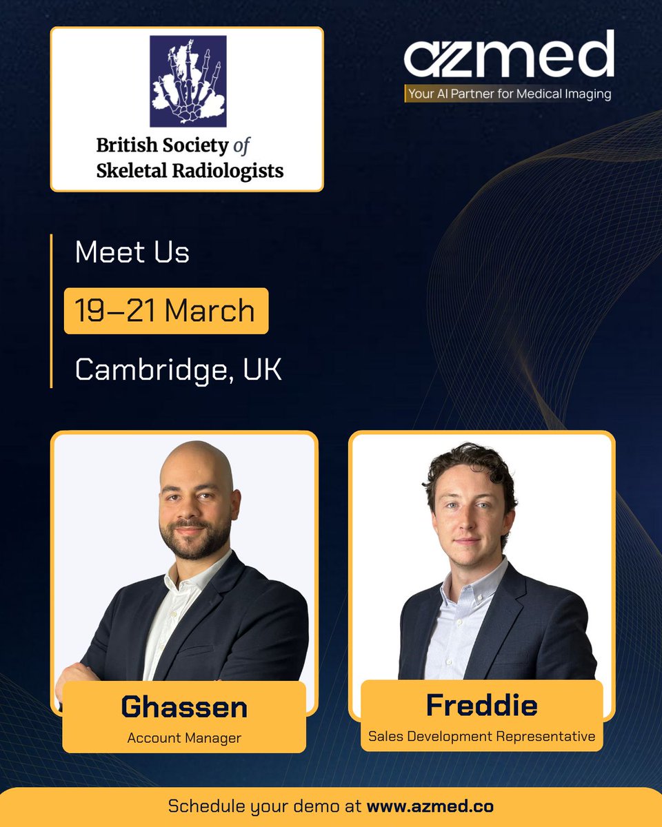 cloegattoni's tweet photo. @AZmed_AI is going to be present at @BSSR_Site. Stop by our booth! https://t.co/5JXPmBce1c